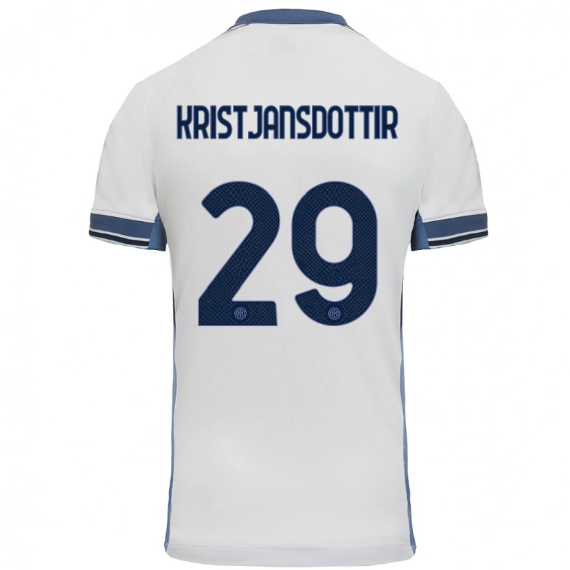 Danxen Herren Anna Bjork Kristjansdottir #29 Weißgrau Auswärtstrikot Trikot 2024/25 T-Shirt Schweiz