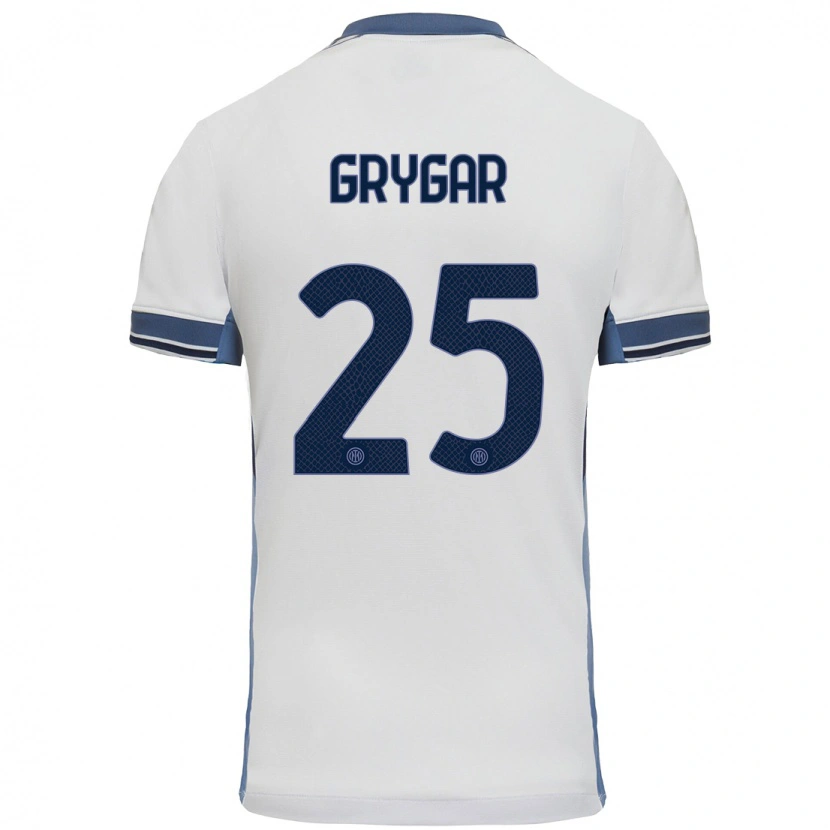 Danxen Herren Samuel Grygar #25 Weißgrau Auswärtstrikot Trikot 2024/25 T-Shirt Schweiz