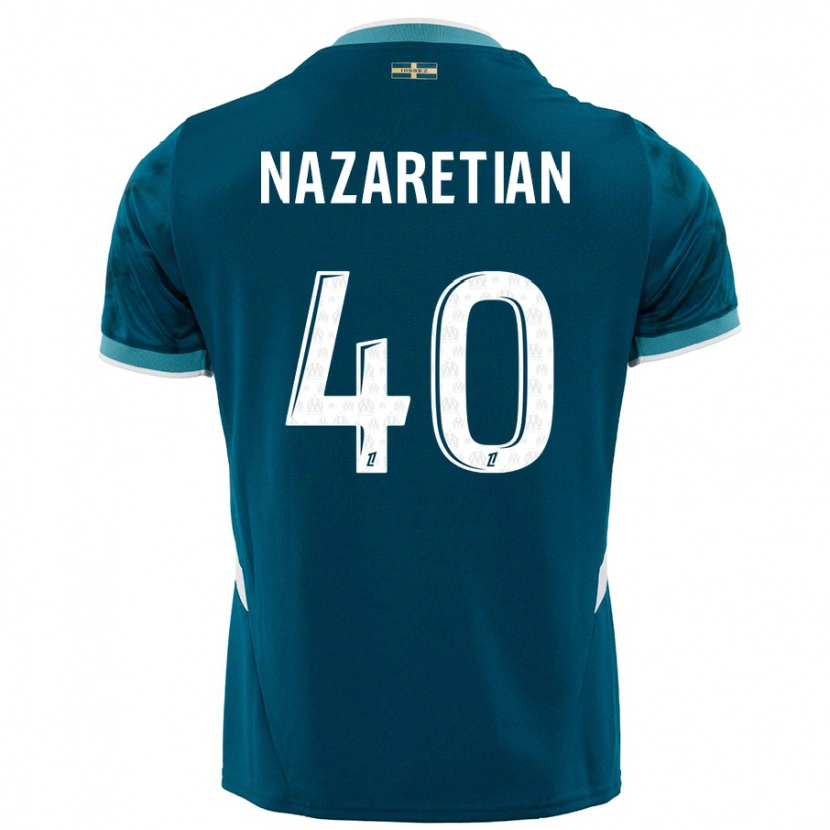 Danxen Herren Manuel Nazaretian #40 Türkisblau Auswärtstrikot Trikot 2024/25 T-Shirt Schweiz