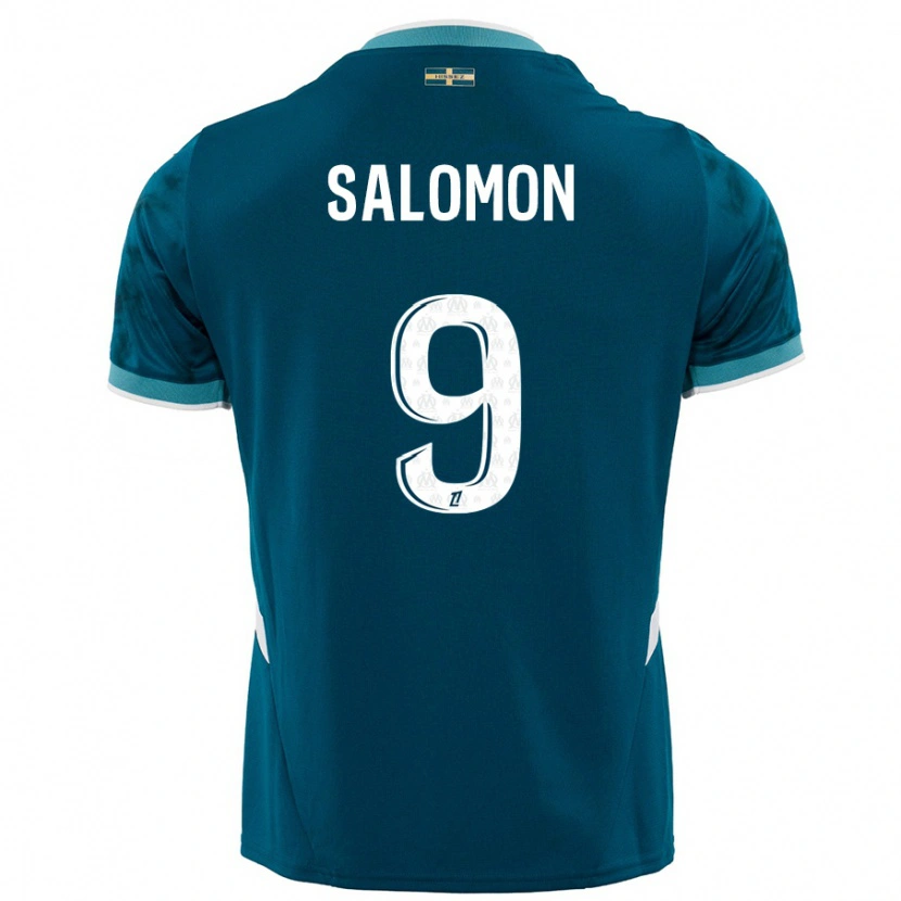Danxen Herren Maeva Salomon #9 Türkisblau Auswärtstrikot Trikot 2024/25 T-Shirt Schweiz