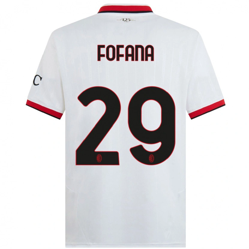 Danxen Herren Youssouf Fofana #29 Weiß Schwarz Rot Auswärtstrikot Trikot 2024/25 T-Shirt Schweiz