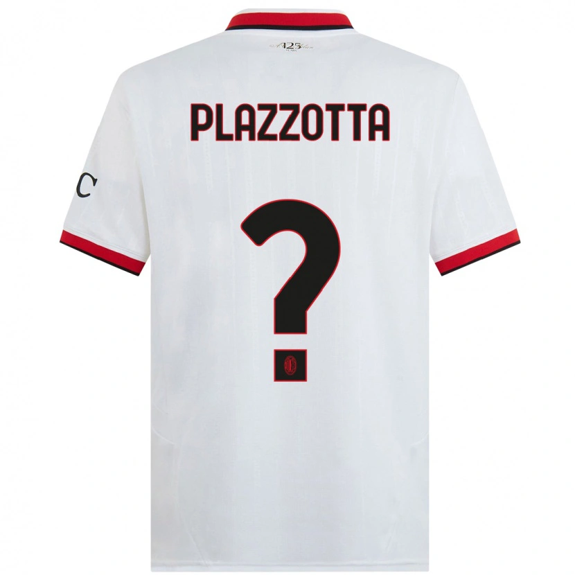 Danxen Herren Filippo Plazzotta #0 Weiß Schwarz Rot Auswärtstrikot Trikot 2024/25 T-Shirt Schweiz