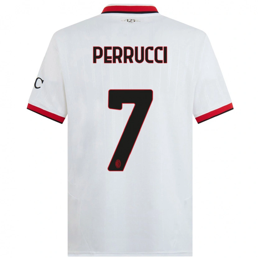 Danxen Herren Vincenzo Perrucci #7 Weiß Schwarz Rot Auswärtstrikot Trikot 2024/25 T-Shirt Schweiz