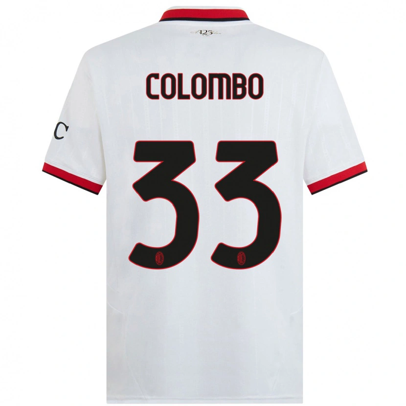 Danxen Herren Federico Colombo #33 Weiß Schwarz Rot Auswärtstrikot Trikot 2024/25 T-Shirt Schweiz