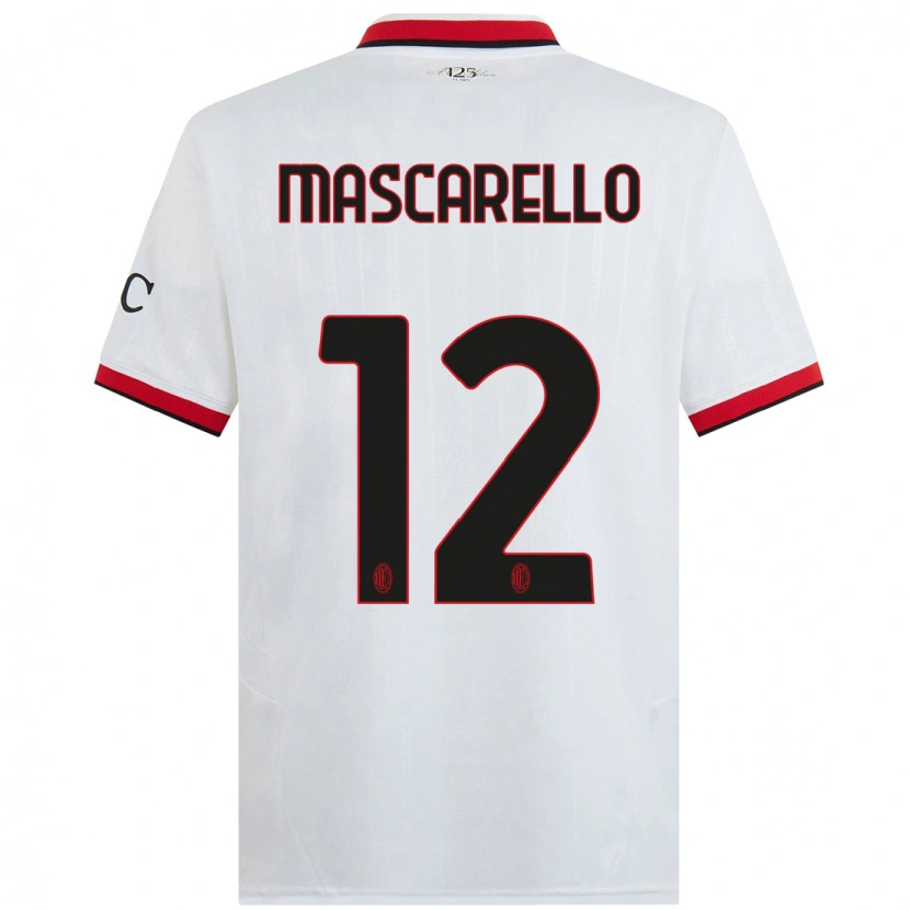 Danxen Herren Marta Mascarello #12 Weiß Schwarz Rot Auswärtstrikot Trikot 2024/25 T-Shirt Schweiz