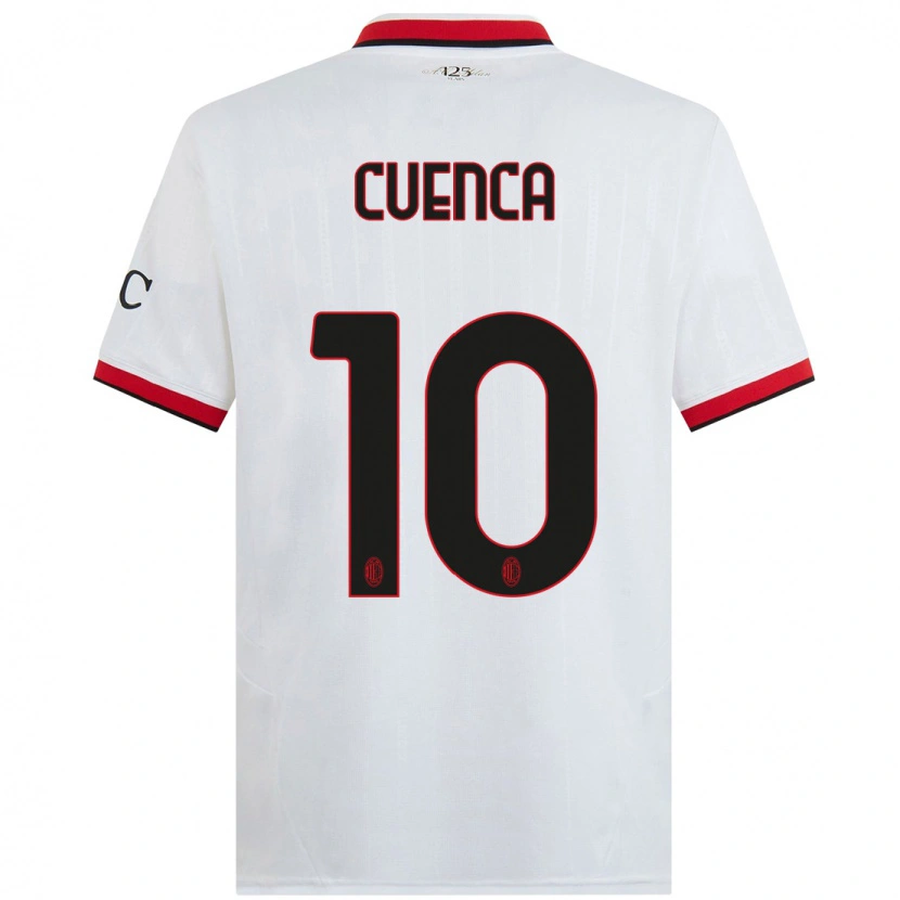 Danxen Herren Hugo Cuenca #10 Weiß Schwarz Rot Auswärtstrikot Trikot 2024/25 T-Shirt Schweiz