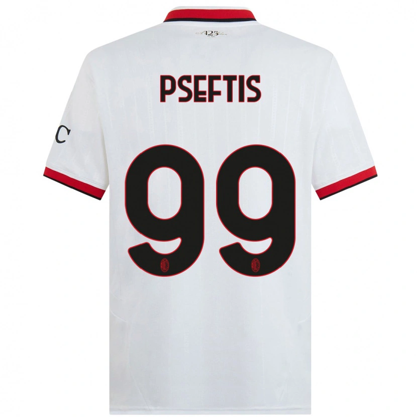 Danxen Herren Fotios Pseftis #99 Weiß Schwarz Rot Auswärtstrikot Trikot 2024/25 T-Shirt Schweiz
