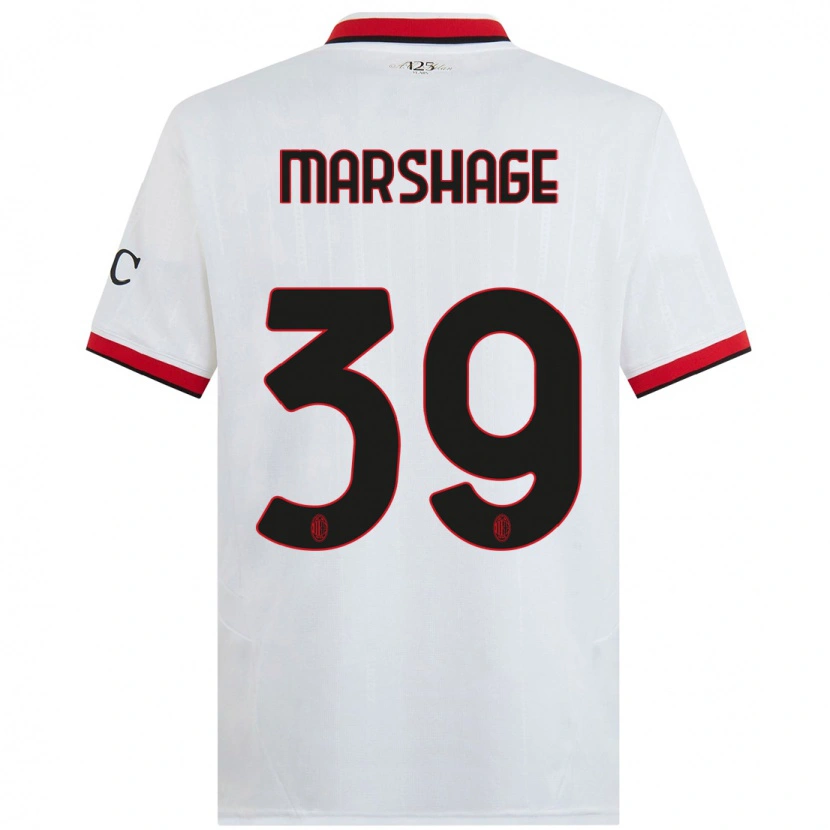 Danxen Herren Wilgot Marshage #39 Weiß Schwarz Rot Auswärtstrikot Trikot 2024/25 T-Shirt Schweiz