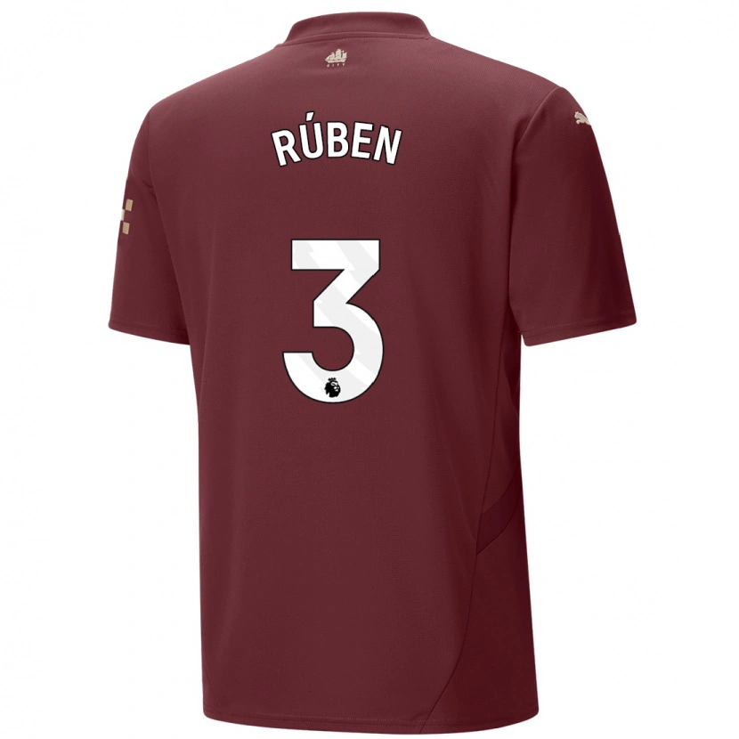 Danxen Herren Rúben Dias #3 Kastanienbraun Ausweichtrikot Trikot 2024/25 T-Shirt Schweiz