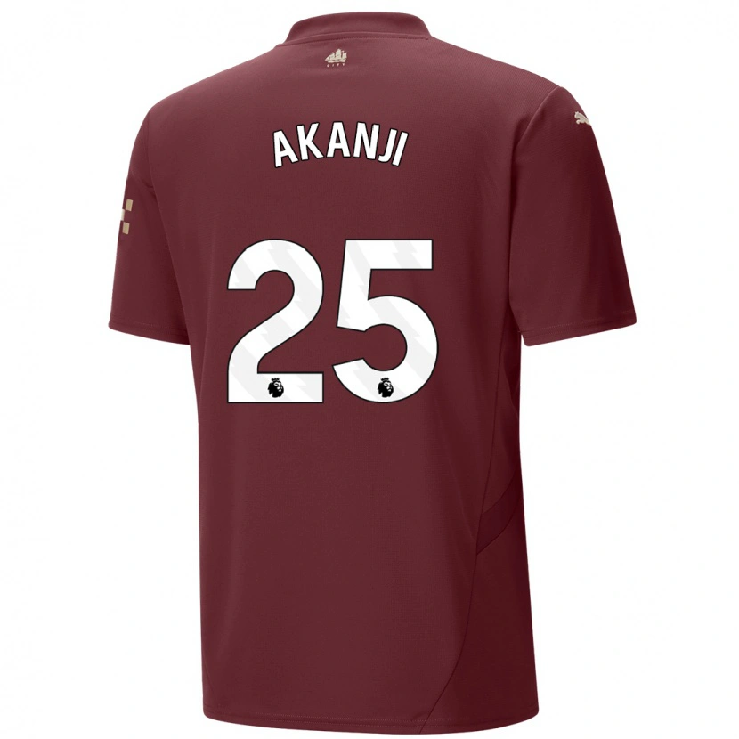 Danxen Herren Manuel Akanji #25 Kastanienbraun Ausweichtrikot Trikot 2024/25 T-Shirt Schweiz
