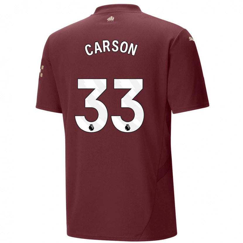 Danxen Herren Scott Carson #33 Kastanienbraun Ausweichtrikot Trikot 2024/25 T-Shirt Schweiz
