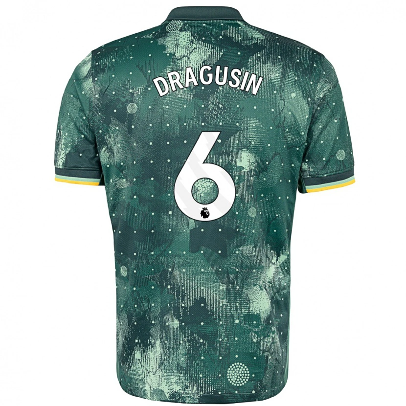 Danxen Herren Radu Drăgușin #6 Mintgrün Ausweichtrikot Trikot 2024/25 T-Shirt Schweiz