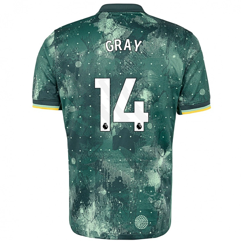 Danxen Herren Archie Gray #14 Mintgrün Ausweichtrikot Trikot 2024/25 T-Shirt Schweiz