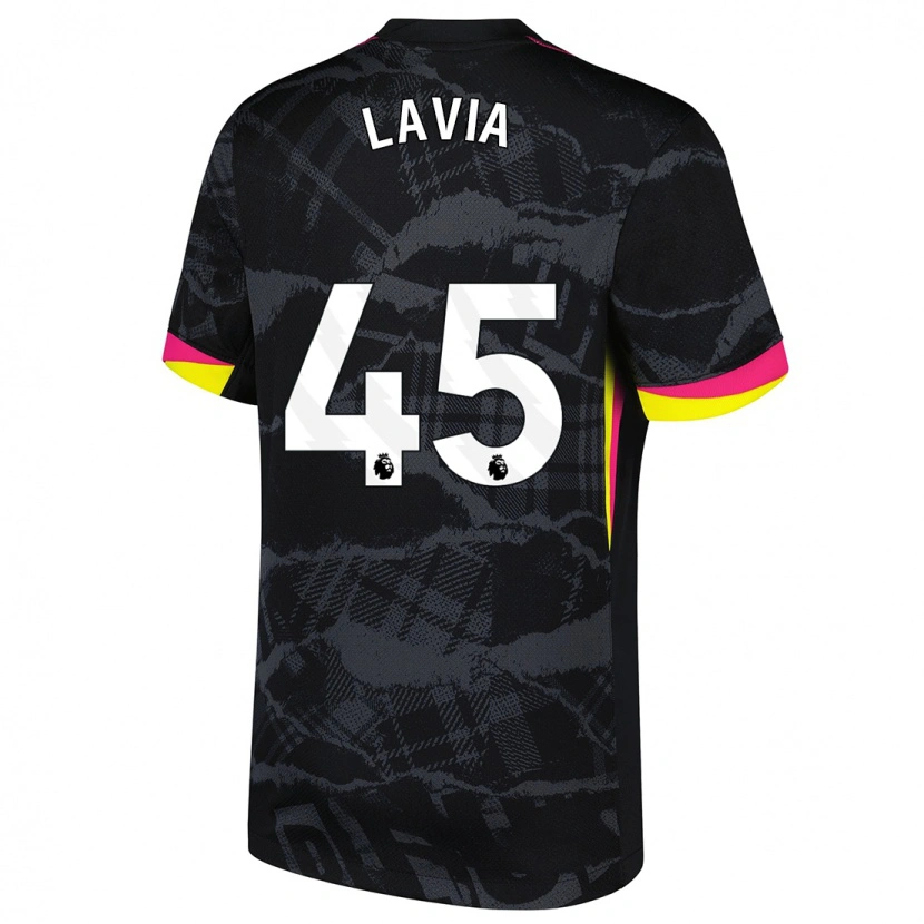 Danxen Herren Roméo Lavia #45 Schwarz Rosa Ausweichtrikot Trikot 2024/25 T-Shirt Schweiz