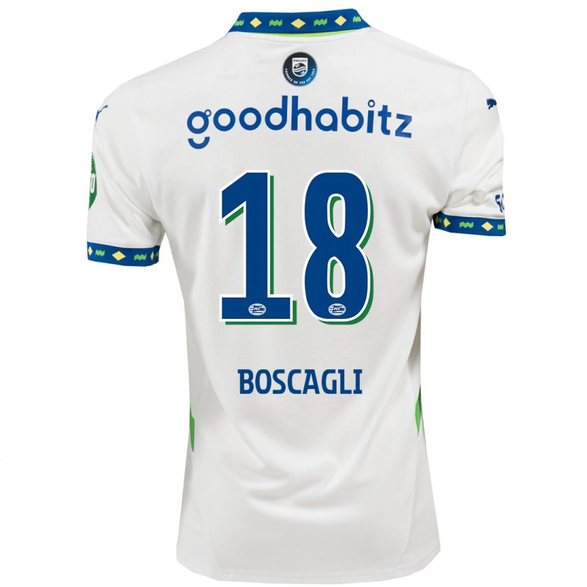 Danxen Herren Olivier Boscagli #18 Weiß Dunkelblau Ausweichtrikot Trikot 2024/25 T-Shirt Schweiz