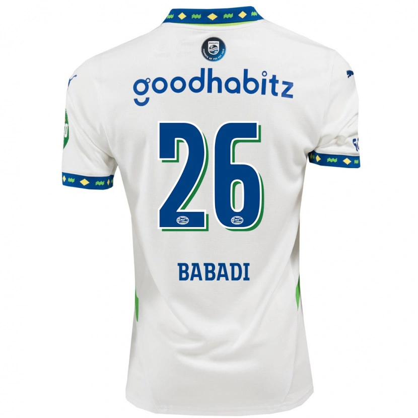 Danxen Herren Isaac Babadi #26 Weiß Dunkelblau Ausweichtrikot Trikot 2024/25 T-Shirt Schweiz