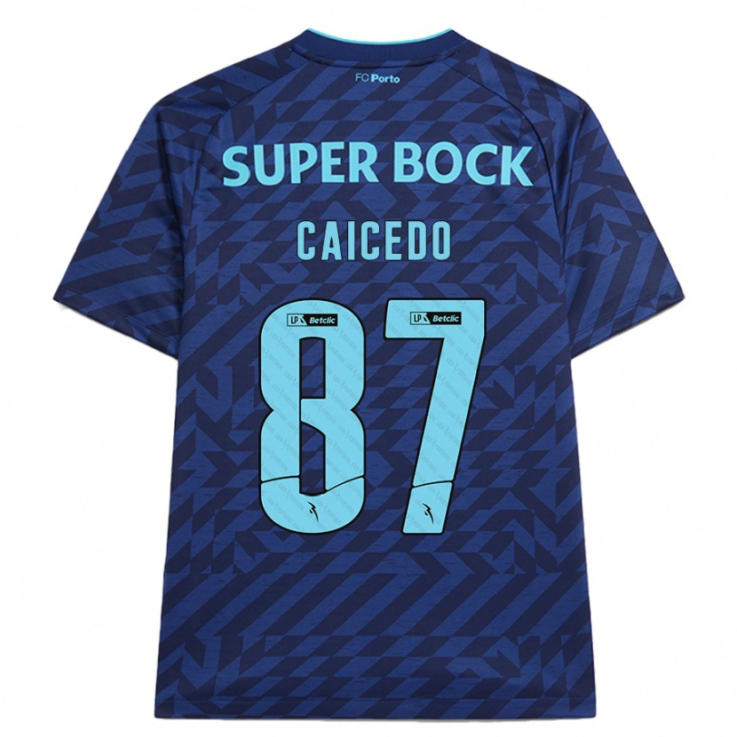 Danxen Herren Brayan Caicedo #87 Marineblau Ausweichtrikot Trikot 2024/25 T-Shirt Schweiz