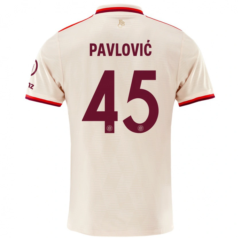 Danxen Herren Aleksandar Pavlovic #45 Leinen Ausweichtrikot Trikot 2024/25 T-Shirt Schweiz