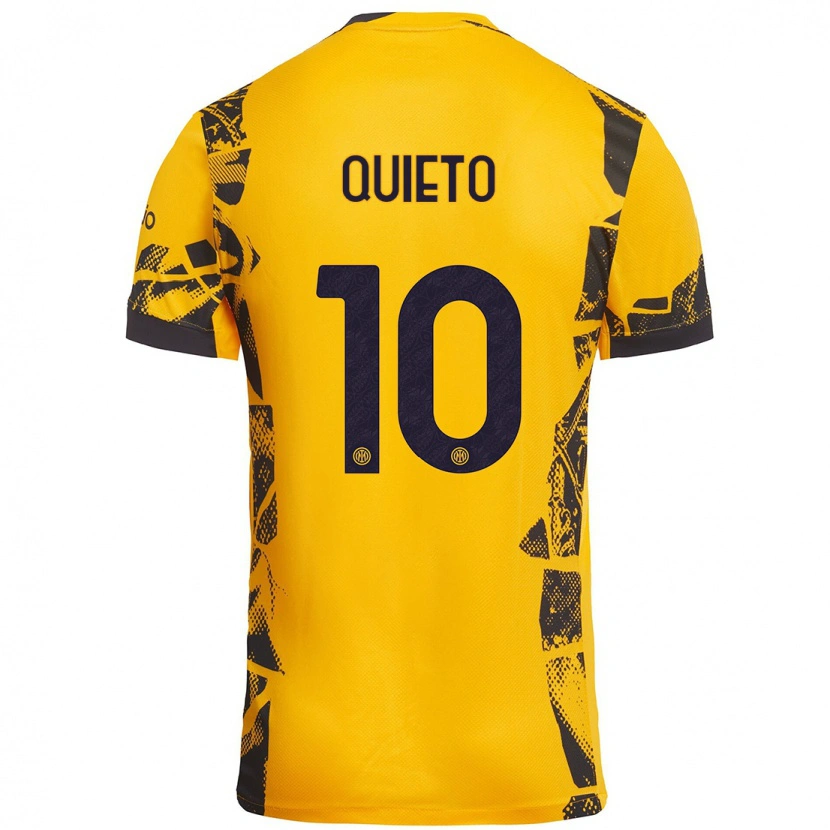 Danxen Herren Daniele Quieto #10 Gold Schwarz Ausweichtrikot Trikot 2024/25 T-Shirt Schweiz