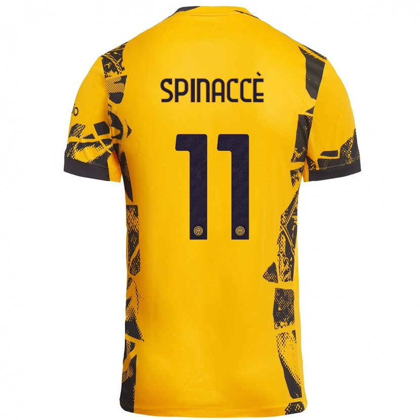 Danxen Herren Matteo Spinaccè #11 Gold Schwarz Ausweichtrikot Trikot 2024/25 T-Shirt Schweiz
