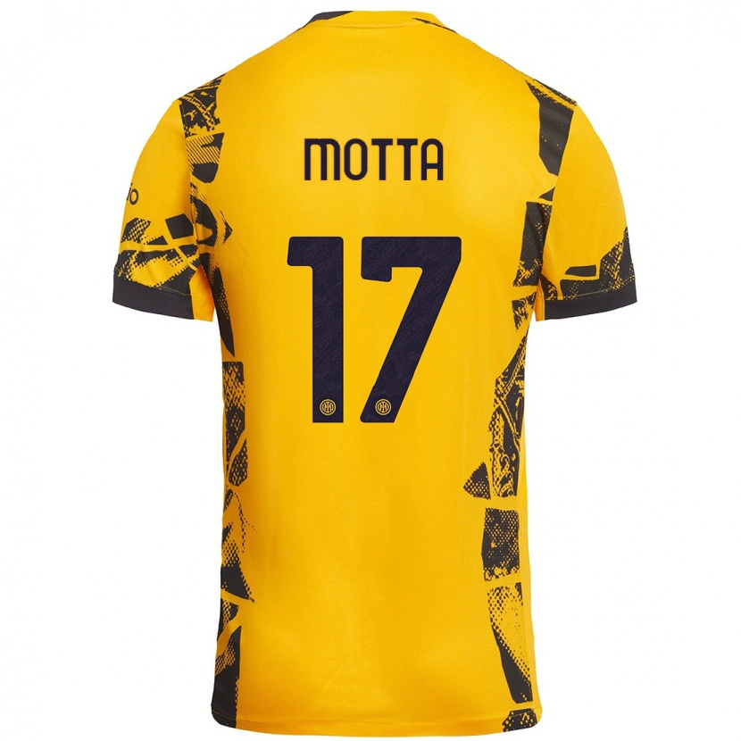 Danxen Herren Matteo Motta #17 Gold Schwarz Ausweichtrikot Trikot 2024/25 T-Shirt Schweiz