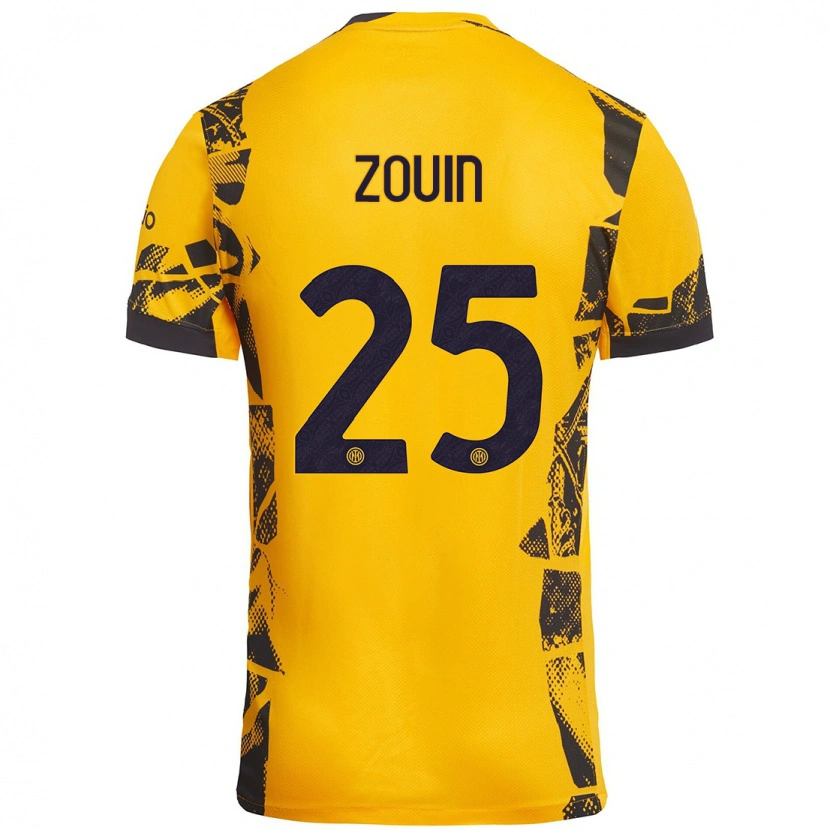 Danxen Herren Aymen Zouin #25 Gold Schwarz Ausweichtrikot Trikot 2024/25 T-Shirt Schweiz
