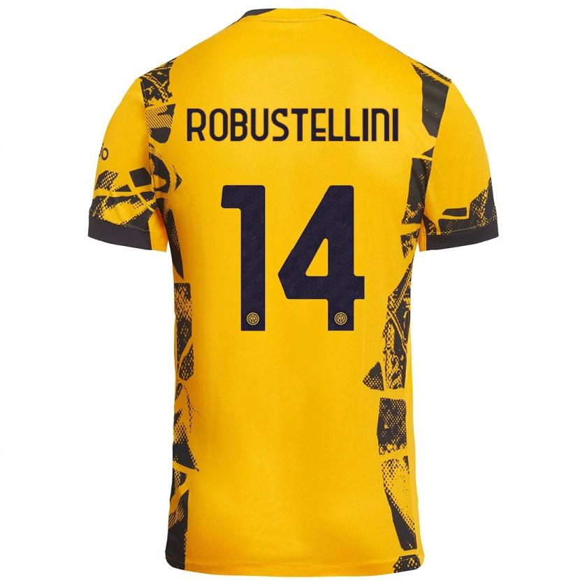 Danxen Herren Chiara Robustellini #14 Gold Schwarz Ausweichtrikot Trikot 2024/25 T-Shirt Schweiz