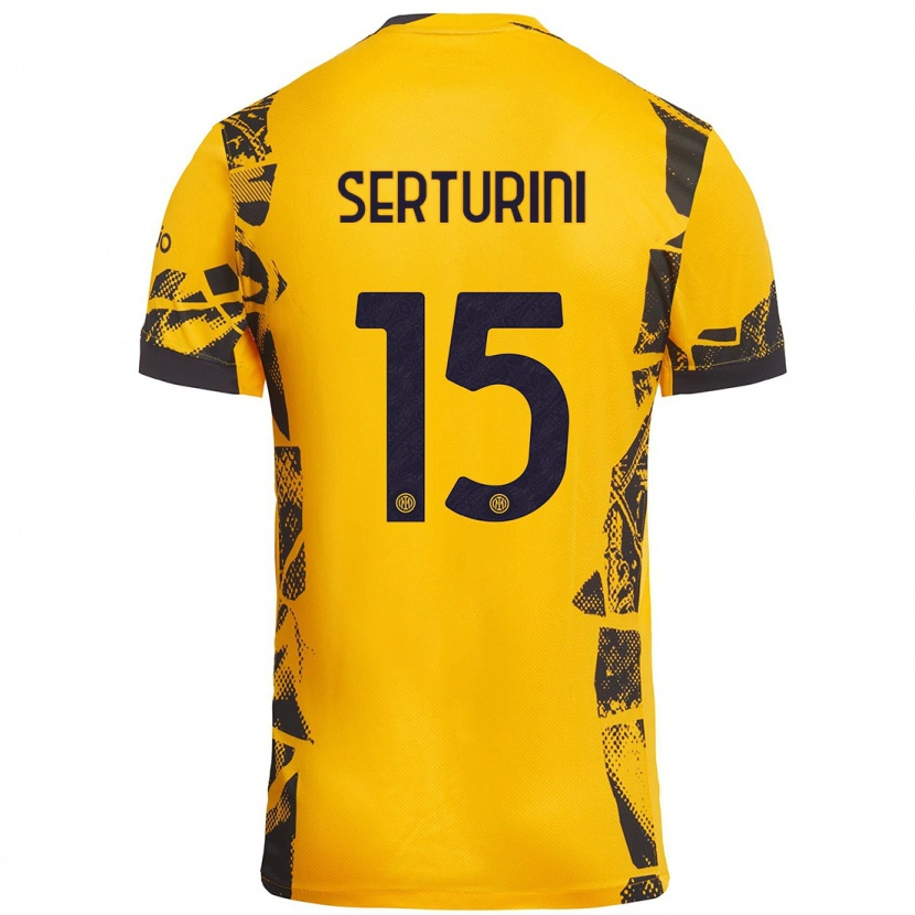 Danxen Herren Annamaria Serturini #15 Gold Schwarz Ausweichtrikot Trikot 2024/25 T-Shirt Schweiz
