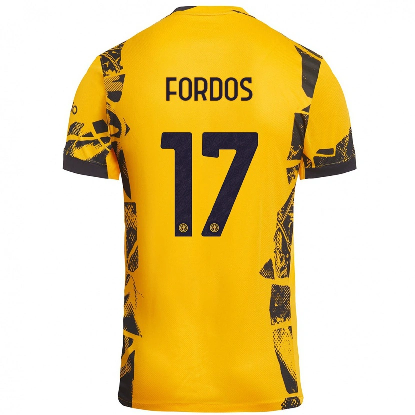 Danxen Herren Beatrix Fördős #17 Gold Schwarz Ausweichtrikot Trikot 2024/25 T-Shirt Schweiz
