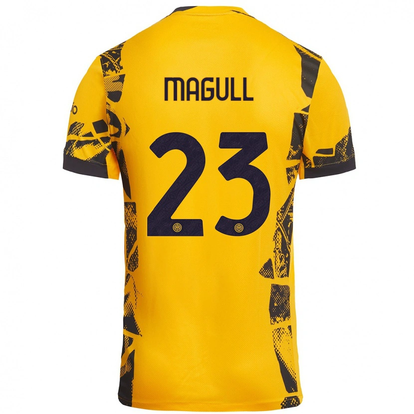 Danxen Herren Lina Magull #23 Gold Schwarz Ausweichtrikot Trikot 2024/25 T-Shirt Schweiz