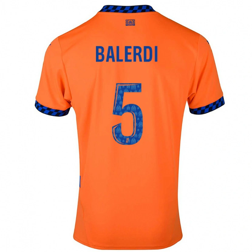 Danxen Herren Leonardo Balerdi #5 Orange Dunkelblau Ausweichtrikot Trikot 2024/25 T-Shirt Schweiz