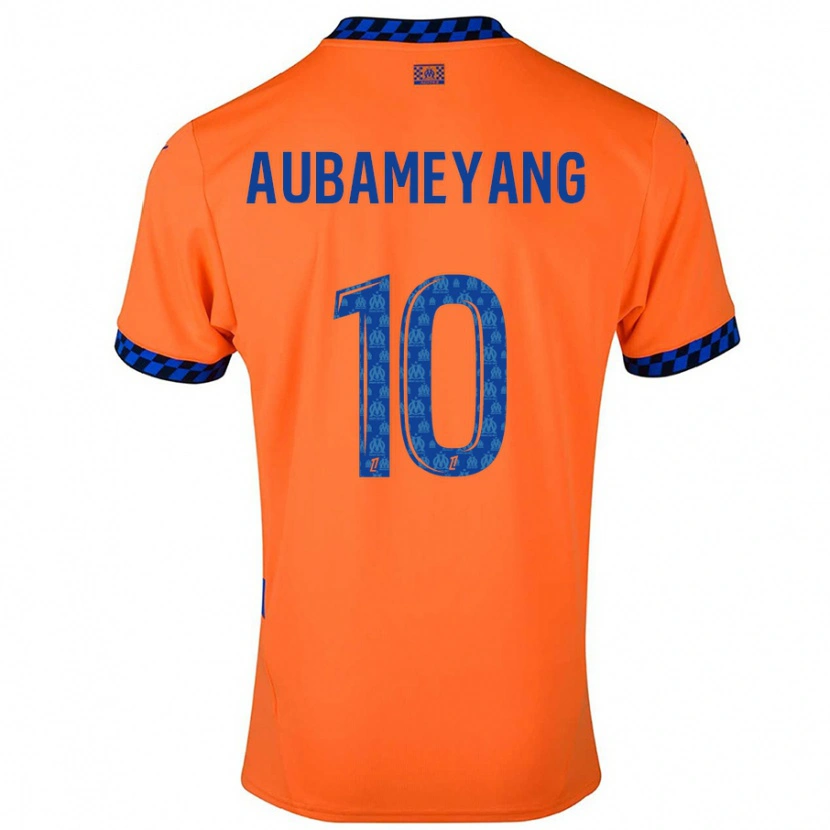 Danxen Herren Pierre-Emerick Aubameyang #10 Orange Dunkelblau Ausweichtrikot Trikot 2024/25 T-Shirt Schweiz