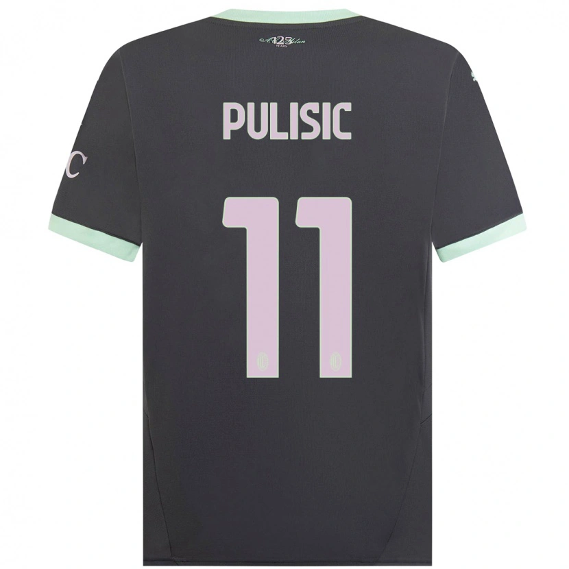 Danxen Herren Christian Pulisic #11 Grau Ausweichtrikot Trikot 2024/25 T-Shirt Schweiz
