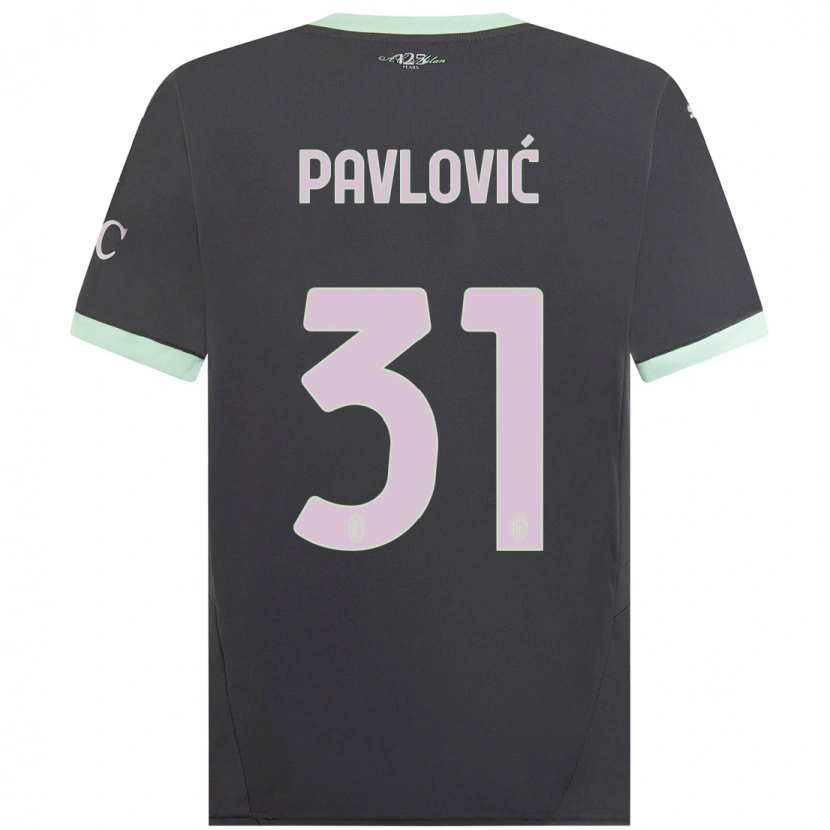 Danxen Herren Strahinja Pavlović #31 Grau Ausweichtrikot Trikot 2024/25 T-Shirt Schweiz