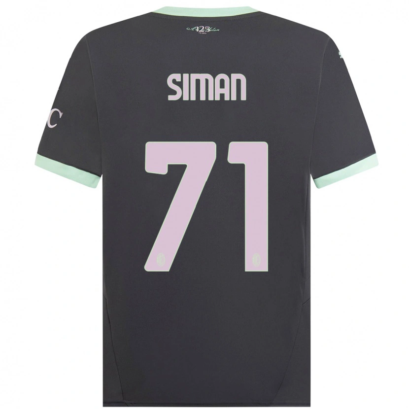 Danxen Herren Alexandru Șiman #71 Grau Ausweichtrikot Trikot 2024/25 T-Shirt Schweiz
