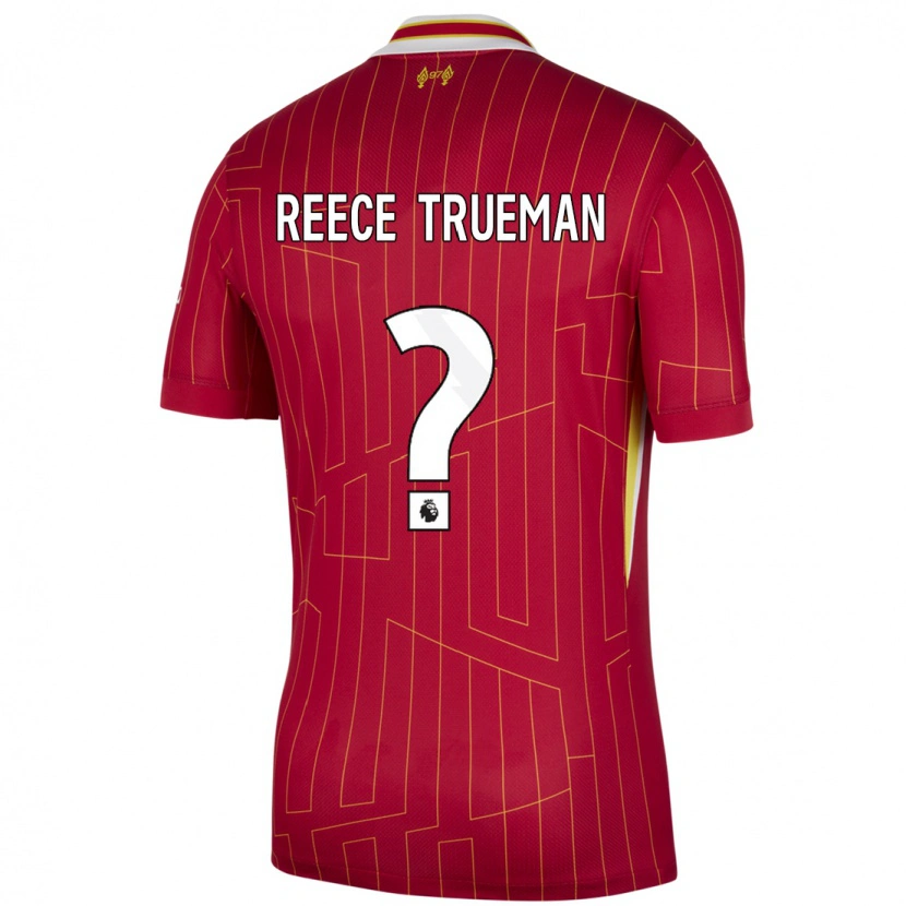 Danxen Damen Reece Trueman #0 Rot Gelb Weiß Heimtrikot Trikot 2024/25 T-Shirt Schweiz