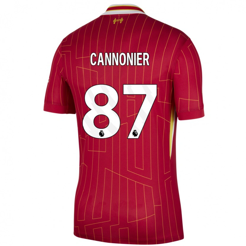 Danxen Damen Oakley Cannonier #87 Rot Gelb Weiß Heimtrikot Trikot 2024/25 T-Shirt Schweiz