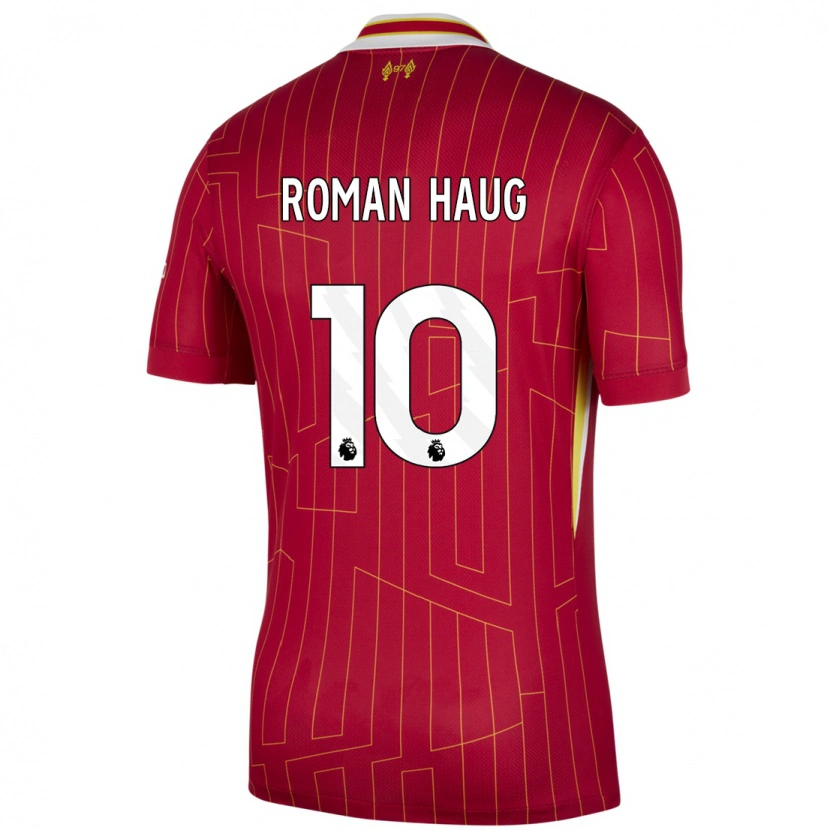 Danxen Damen Sophie Román Haug #10 Rot Gelb Weiß Heimtrikot Trikot 2024/25 T-Shirt Schweiz