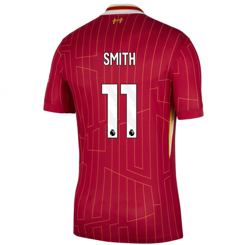 Danxen Damen Olivia Smith #11 Rot Gelb Weiß Heimtrikot Trikot 2024/25 T-Shirt Schweiz
