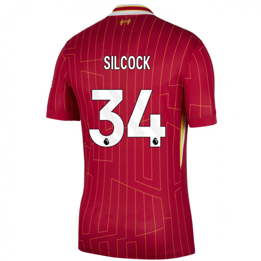 Danxen Damen Hannah Silcock #34 Rot Gelb Weiß Heimtrikot Trikot 2024/25 T-Shirt Schweiz