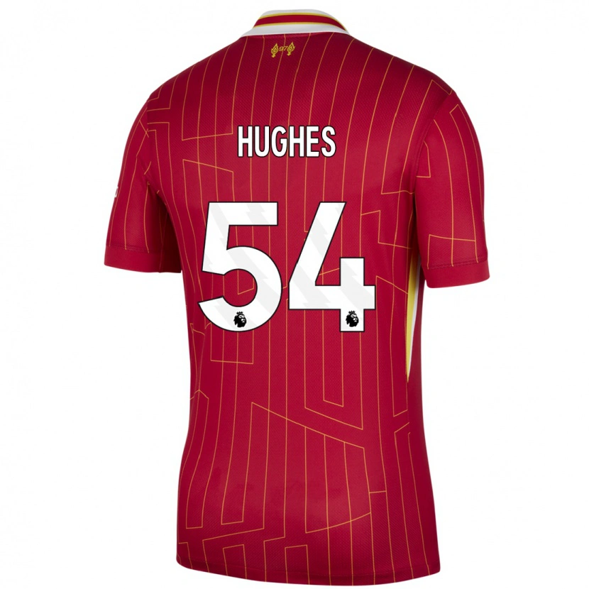 Danxen Damen Liam Hughes #54 Rot Gelb Weiß Heimtrikot Trikot 2024/25 T-Shirt Schweiz
