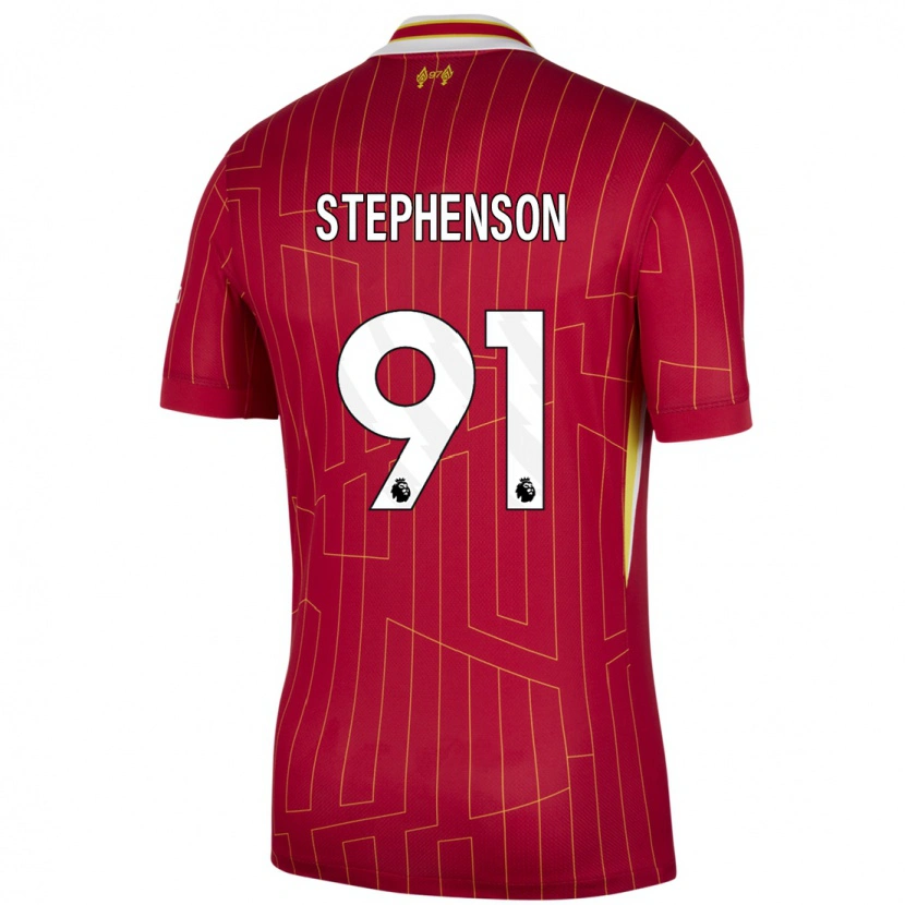 Danxen Damen Luca Stephenson #91 Rot Gelb Weiß Heimtrikot Trikot 2024/25 T-Shirt Schweiz