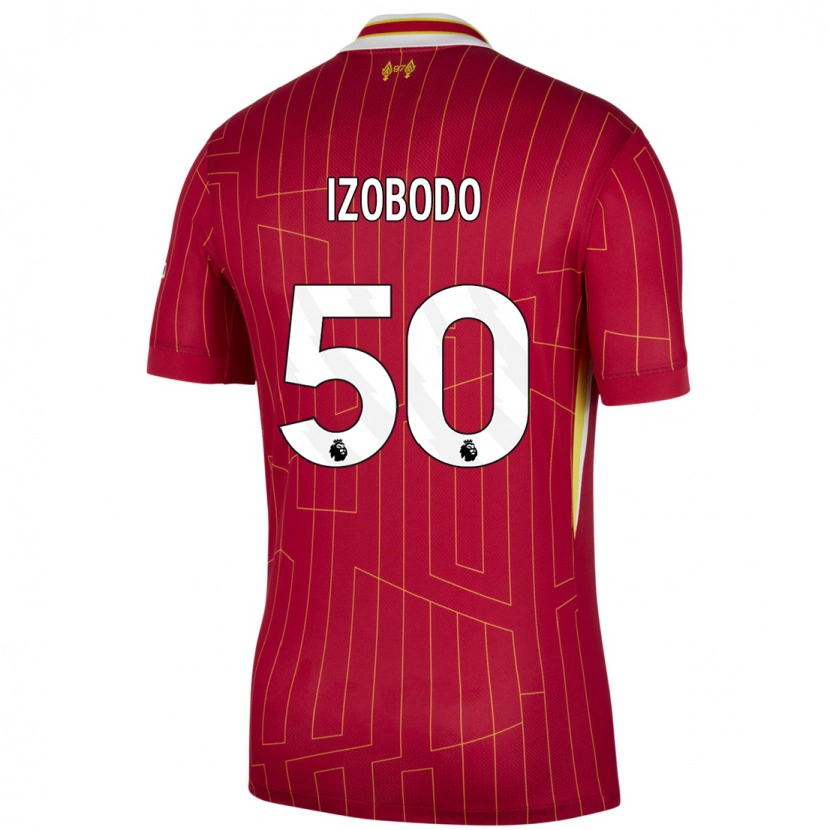 Danxen Damen Elijah Izobodo John #50 Rot Gelb Weiß Heimtrikot Trikot 2024/25 T-Shirt Schweiz