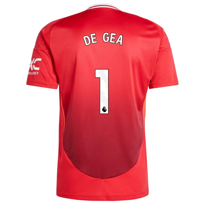 Danxen Damen David De Gea #1 Hellrot Heimtrikot Trikot 2024/25 T-Shirt Schweiz