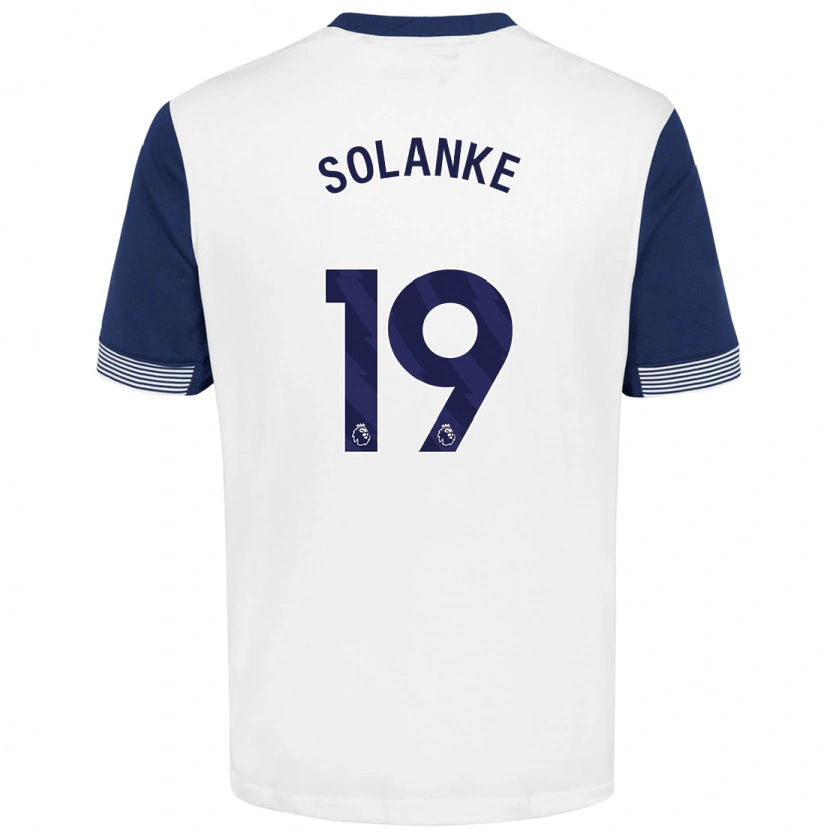 Danxen Damen Dominic Solanke #19 Weiß Blau Heimtrikot Trikot 2024/25 T-Shirt Schweiz