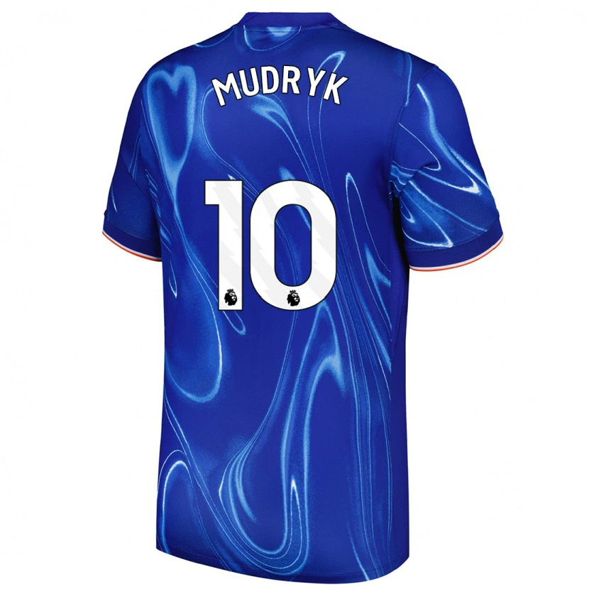Danxen Damen Mykhaylo Mudryk #10 Blau Weiß Heimtrikot Trikot 2024/25 T-Shirt Schweiz