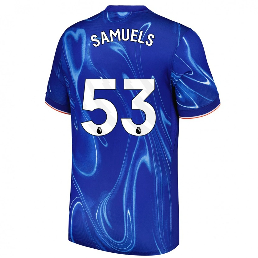 Danxen Damen Ishé Samuels-Smith #53 Blau Weiß Heimtrikot Trikot 2024/25 T-Shirt Schweiz