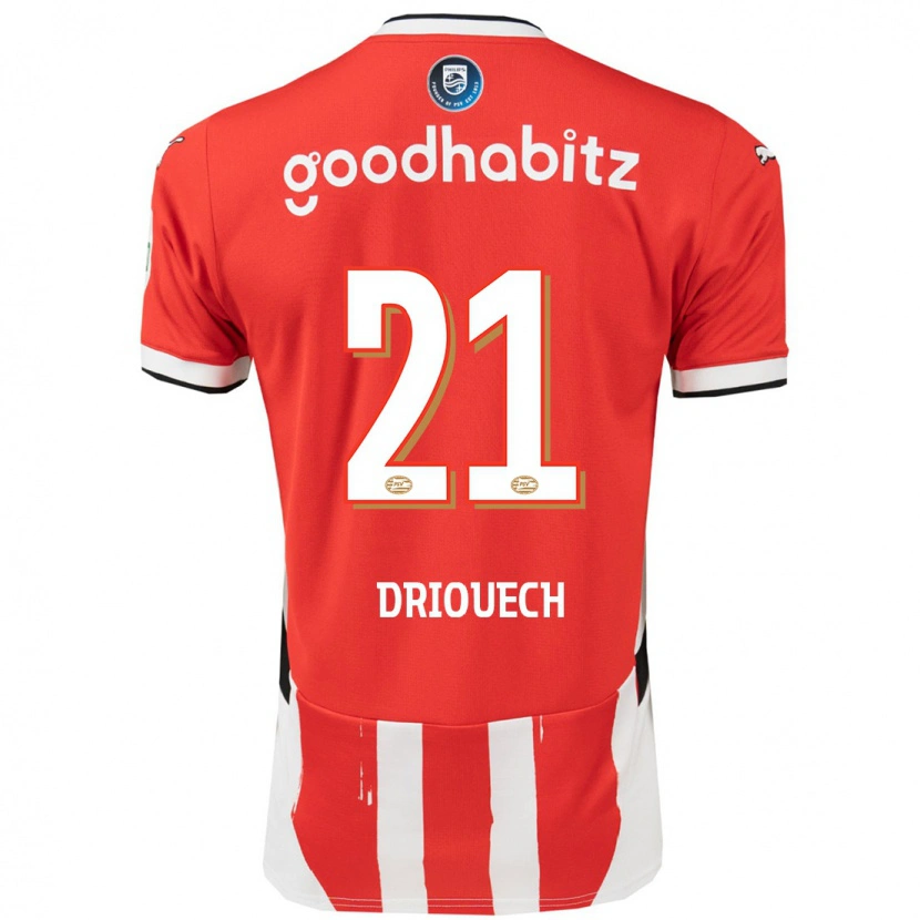 Danxen Damen Couhaib Driouech #21 Rot Weiß Heimtrikot Trikot 2024/25 T-Shirt Schweiz