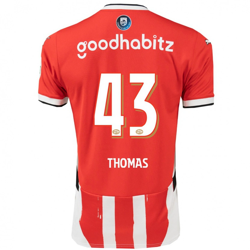 Danxen Damen Kealyn Thomas #43 Rot Weiß Heimtrikot Trikot 2024/25 T-Shirt Schweiz