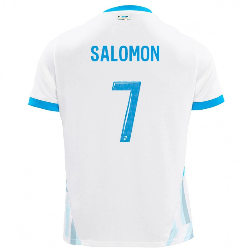 Danxen Damen Maëva Salomon #7 Weiß Himmelblau Heimtrikot Trikot 2024/25 T-Shirt Schweiz